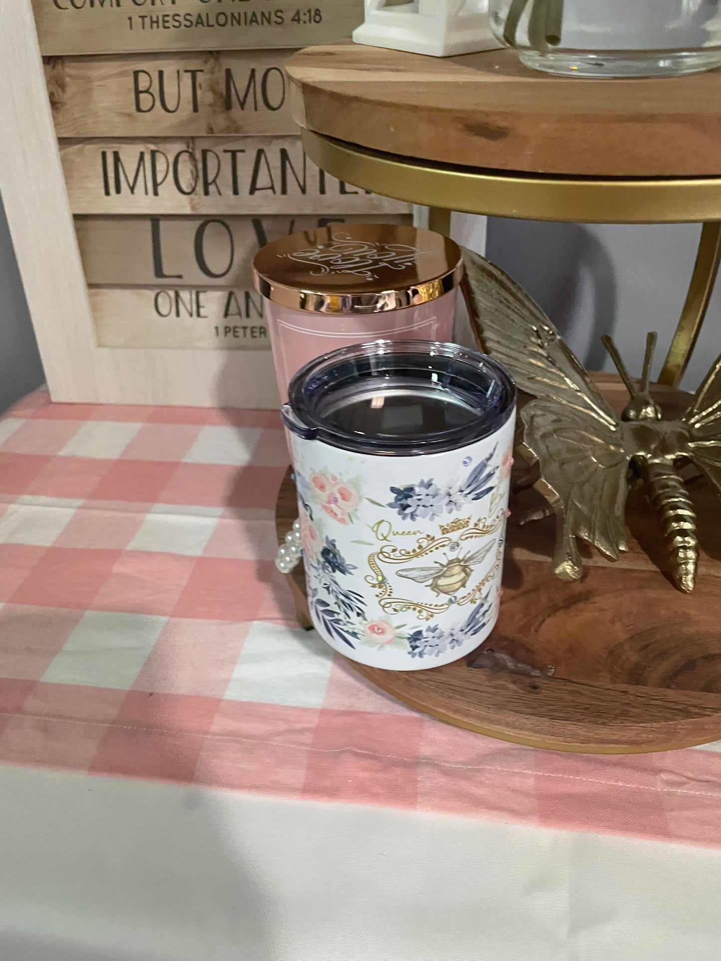 Queen bee travel mug